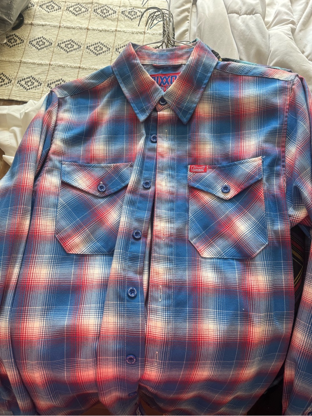 Dixxon Flannel Company Summit Red & Blue Plaid Men's Shirt - Picture 2 of 2